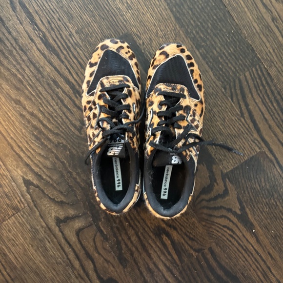 New Balance x J Crew: Calf Hair 966 Leopard Shoes - Picture 4 of 5